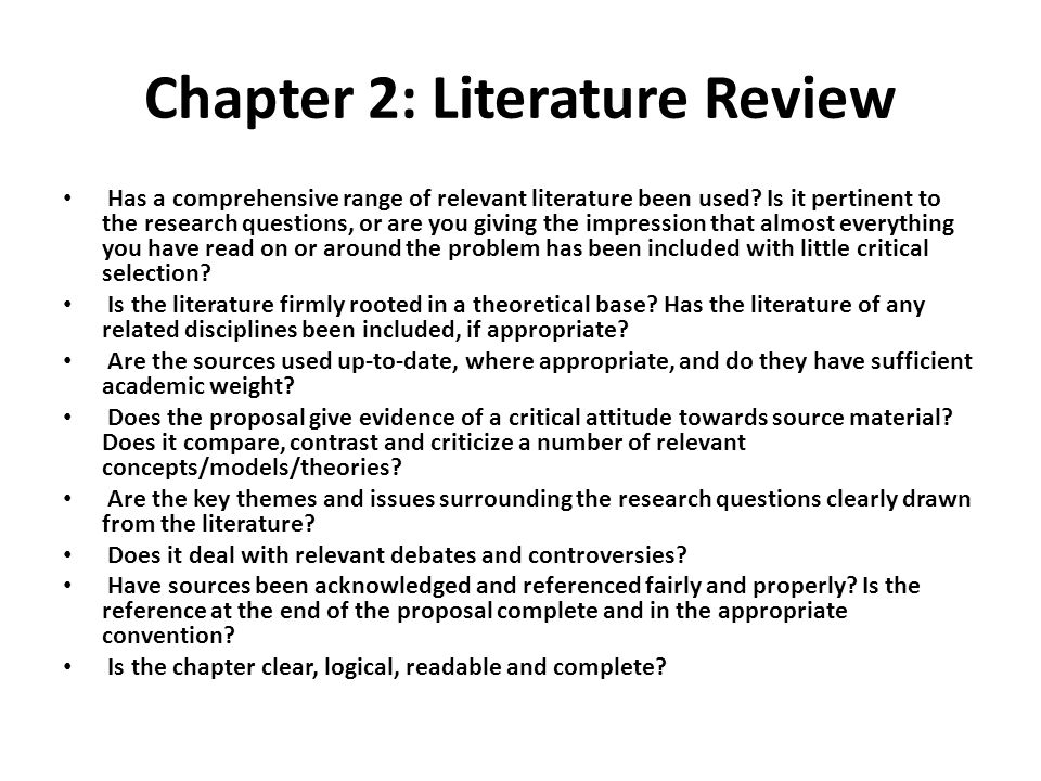 How to Write the Literature Review Chapter of a Dissertation or Thesis